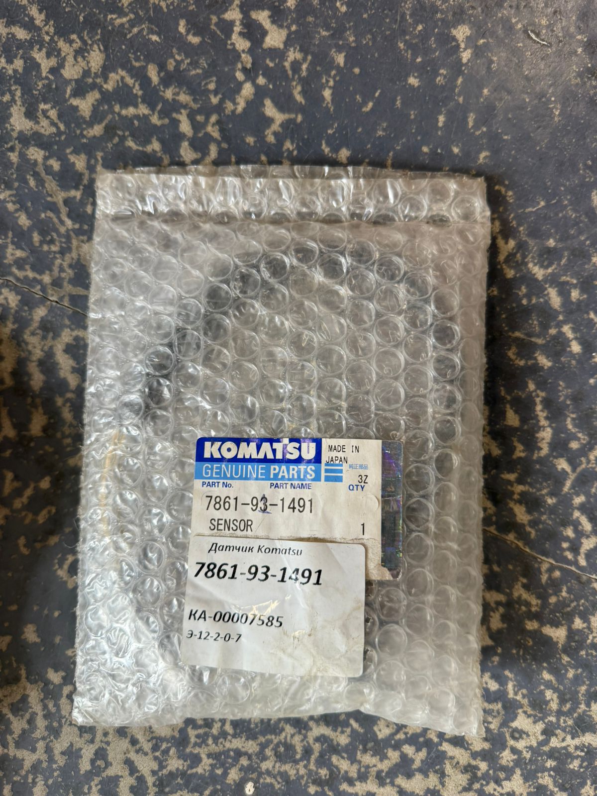 7861-93-1491 7861-93-1491 Датчик KOMATSU — изображение 1